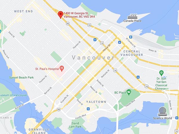 CWLA Vancouver Location on Map